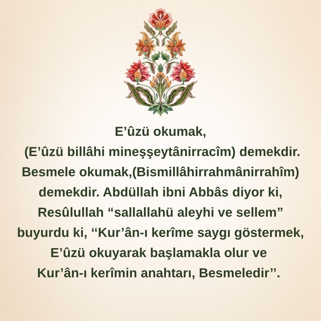 Eüzü okumanın fazileti